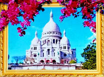 Собор Сакре Кер весной в Париже