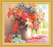 Букет с лилиями и другими цветами