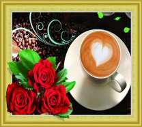 Три розы и кофе с любовью