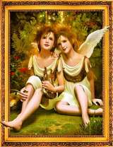 Пара ангелочков с арфой