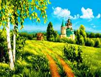 Церковь в русской деревне