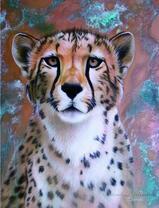 Молодой пушистый леопард