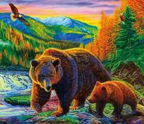 медведь с медвежонком и орел
