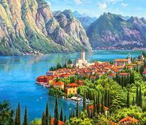 Городок среди высоких скал