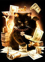 Черный кот и много денег