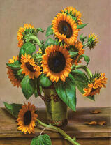 Букет  декоративных подсолнухов