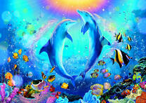 Танцы дельфинов под водой