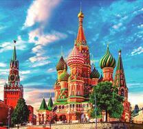 Вид на Сбор Василия Блаженного и Кремль