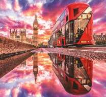 Лондонский автобус на мосту