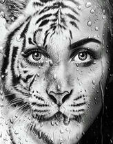 Портрет тигр-девушки