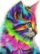 Котёнок в пёстрых цветах