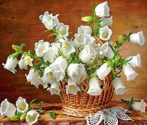 Букет ландышей в корзине