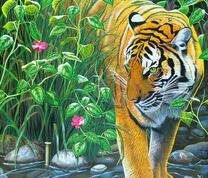 Тирг в зарослях у озера