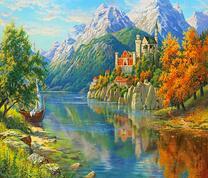 Замок на скале у реки