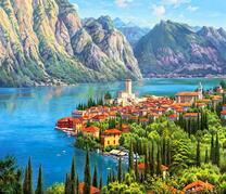 Вид на курортный город с горы