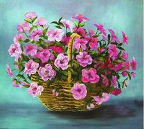 Нежный букетик в корзине