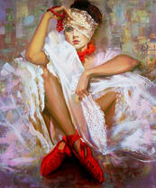 Прима-балерина в красных чешках