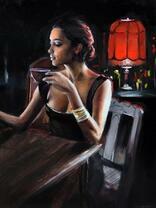 Роскошная дама с чашечкой кофе