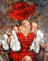 Дама в шляпе и с сигарой