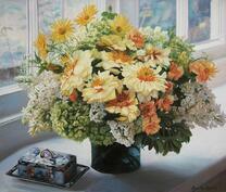 Букет в желто-белых тонах