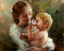 Ласковая мама с карапузом