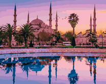 Красочный закат в Стамбуле