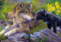 Волчица и ее малыши