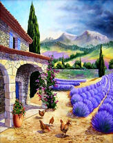 Загородный домик и лаванда