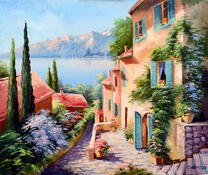 Летний город у моря