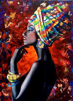 Красивая девушка с высокой прической