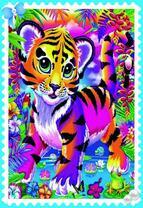 Веселый тигренок среди цветов