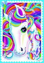 Красивая лошадка с разноцветной гривой