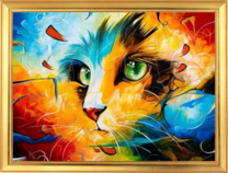 Красивая кошечка в осенних тонах