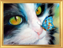 Кошечка и голубой мотылёк