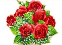 Красиво оформленный букетик роз