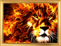 Лев с гривой из огня
