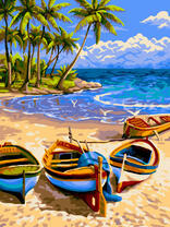 Лодки на тропическом острове