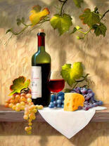 Изысканное вино и сыр