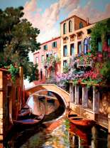 Венецианская улочка в цветах