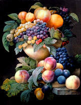 Букет из богатого урожая фруктов