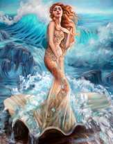 Девушка в ракушке и морской пене