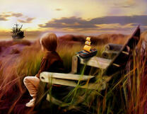 Мальчик мечтает стать капитаном корабля