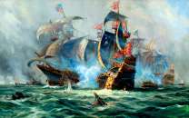 Морской бой и затонувшие корабли