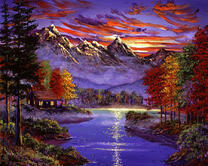 Домик в горной местности