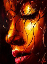 Лицо загорелой девушки