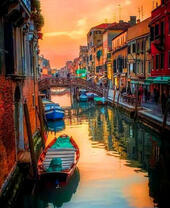 Венецианский канал в вечернее время
