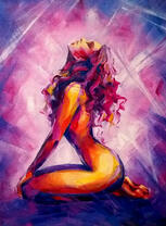 Обнаженная гибкая девушка