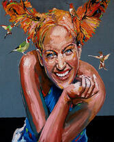 Солнечная девушка и птицы