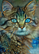 Кошка интересного окраса