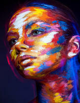 Портрет цветными красками